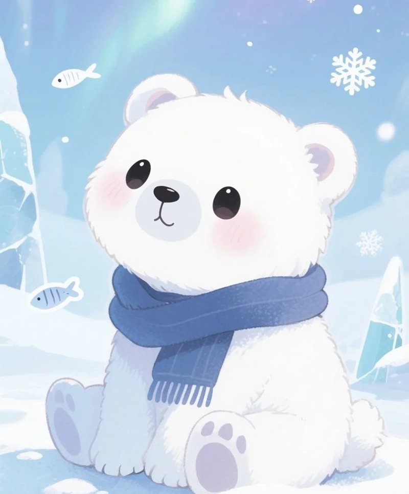 avatar gấu trắng cute 21