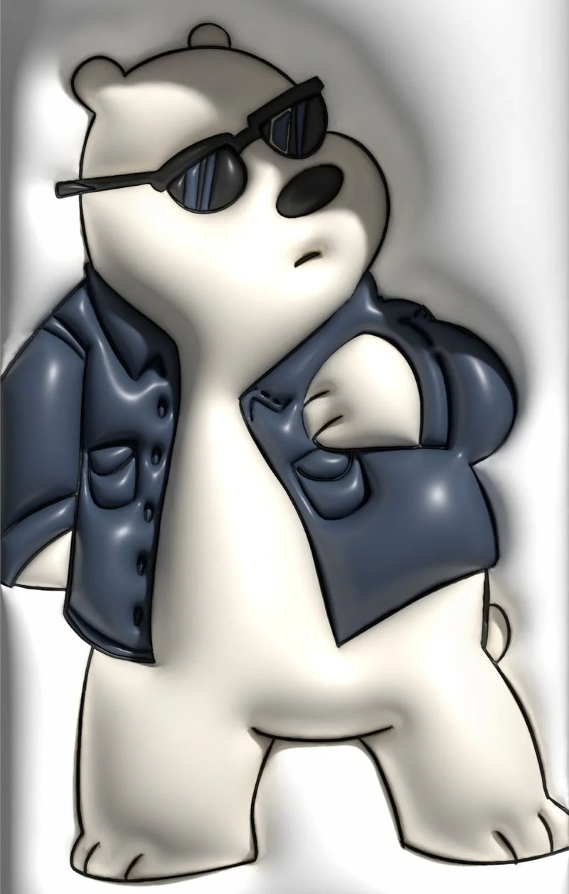 avatar gấu trắng ngầu 24