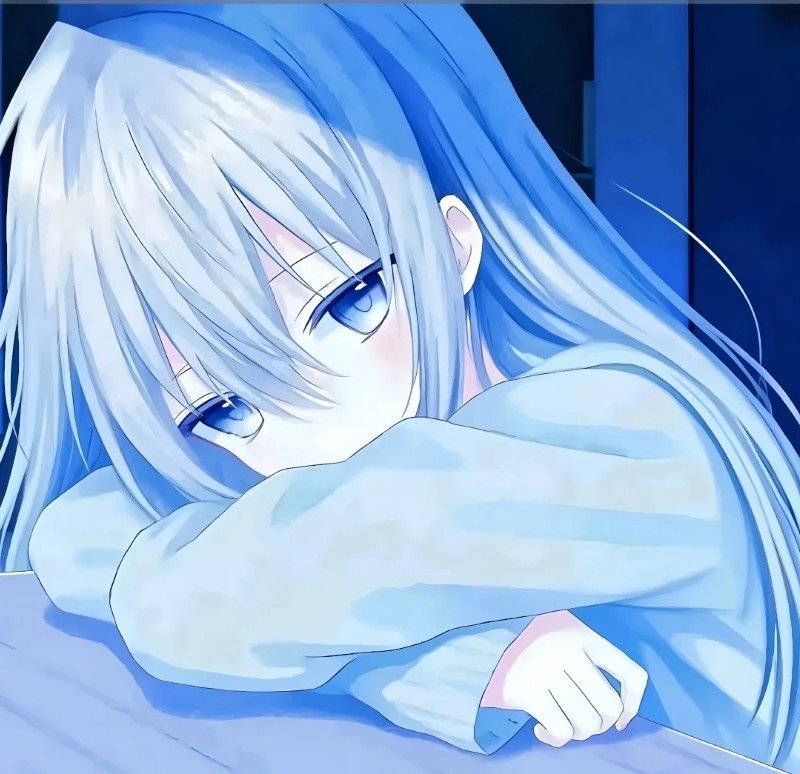 avatar màu xanh dương anime 20