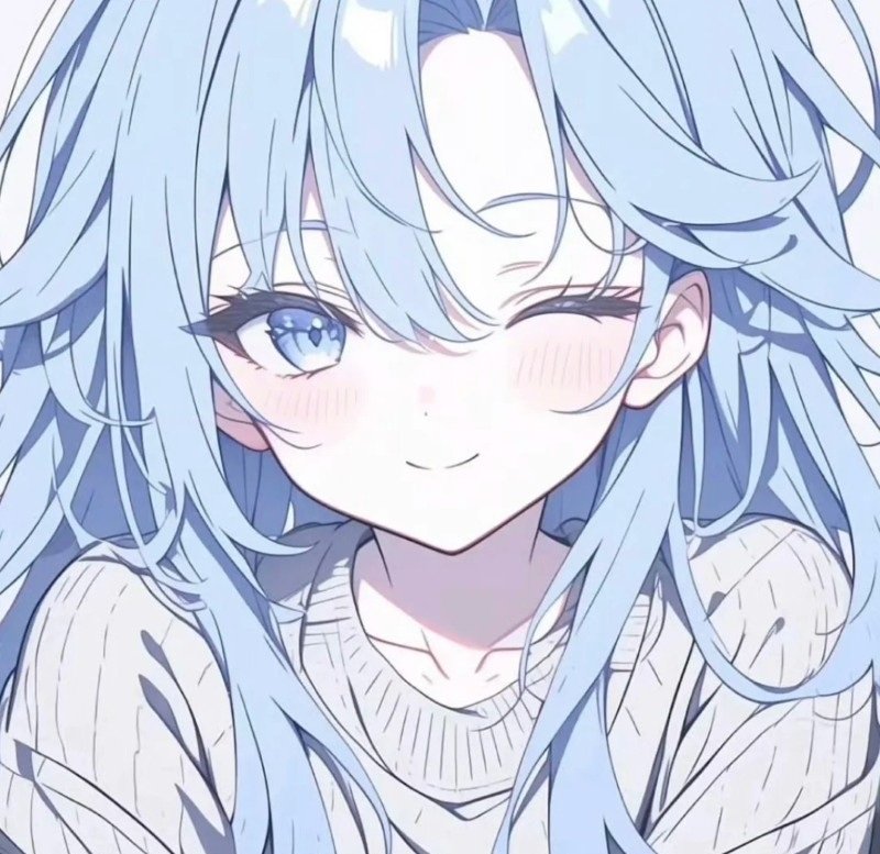 avatar màu xanh dương anime 21