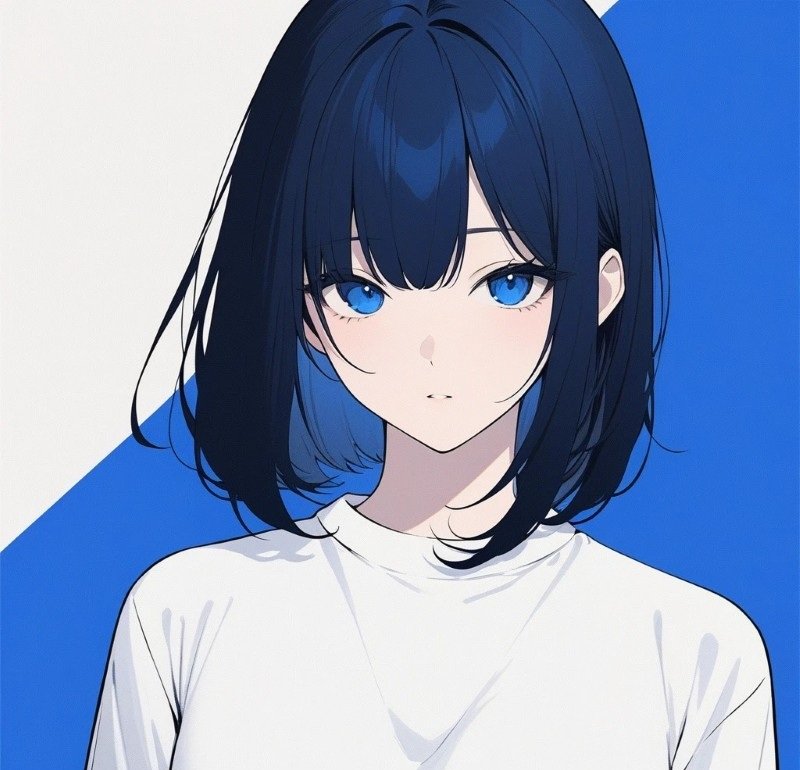 avatar màu xanh dương anime 36