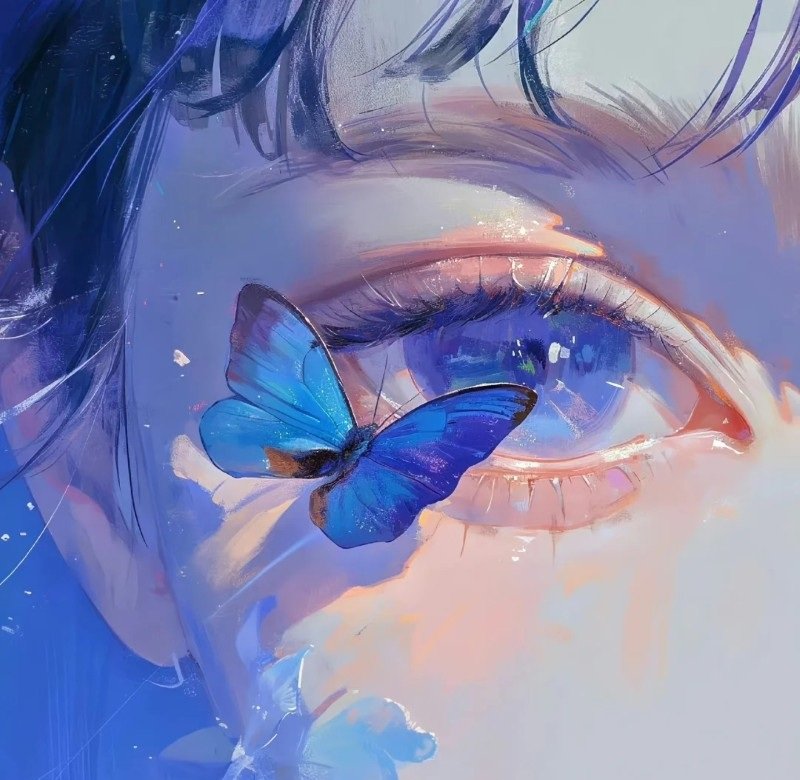 avatar màu xanh dương anime 40