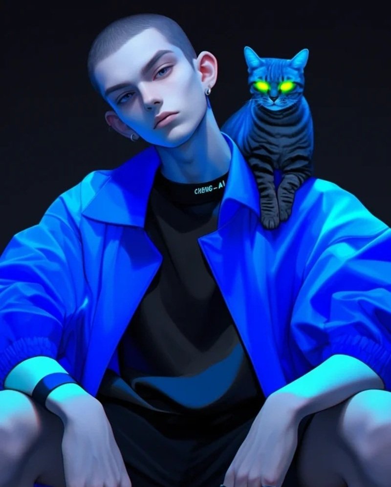 avatar màu xanh dương ngầu 20