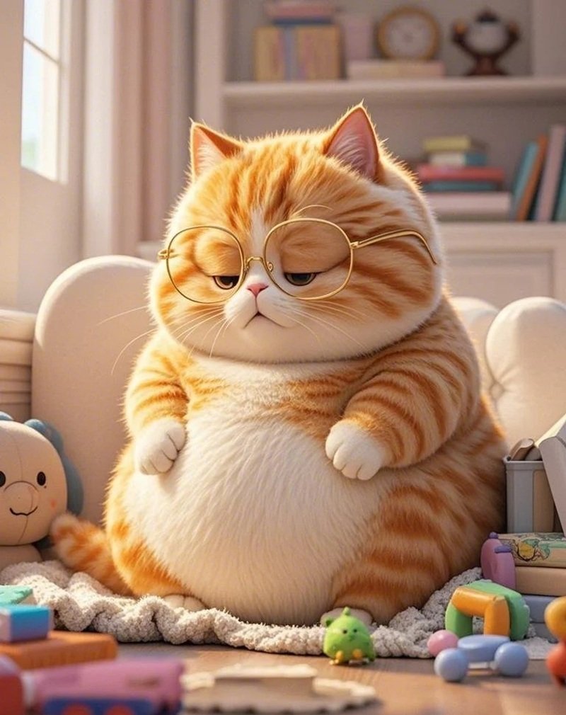 avatar mèo đeo kính cute 1