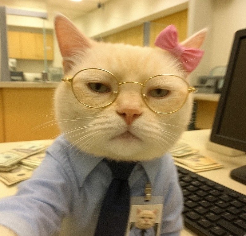 avatar mèo đeo kính cute 11