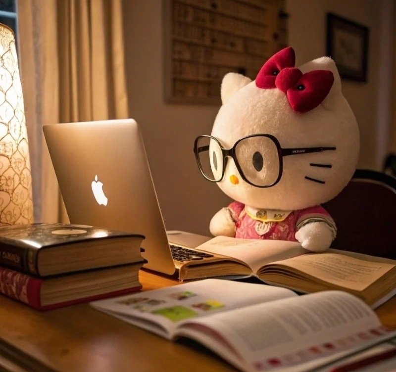 avatar mèo đeo kính cute 12