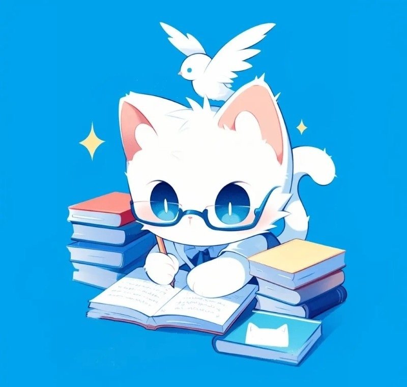 avatar mèo đeo kính cute 14