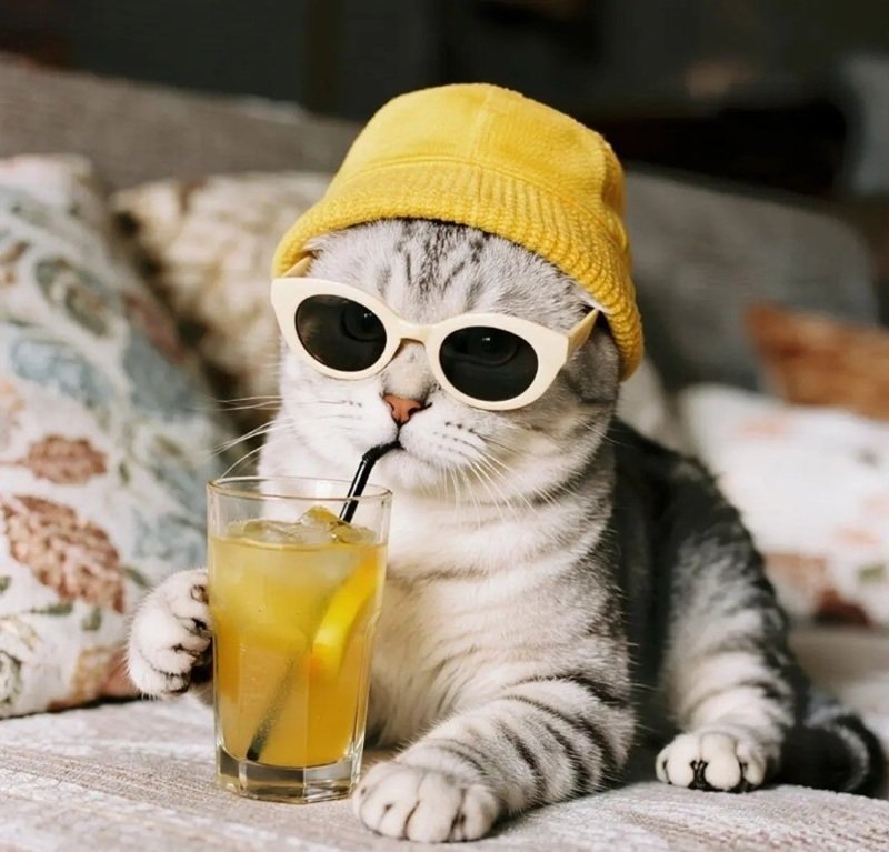 avatar mèo đeo kính cute 18