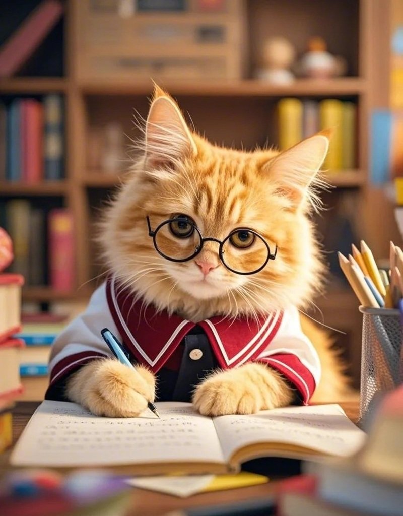 avatar mèo đeo kính cute 2