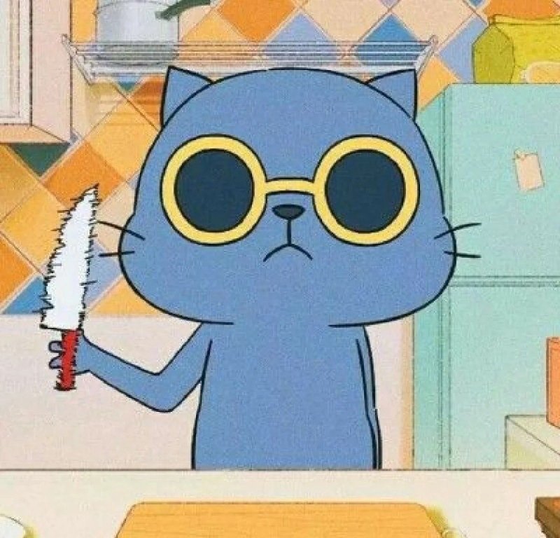 avatar mèo đeo kính cute 22