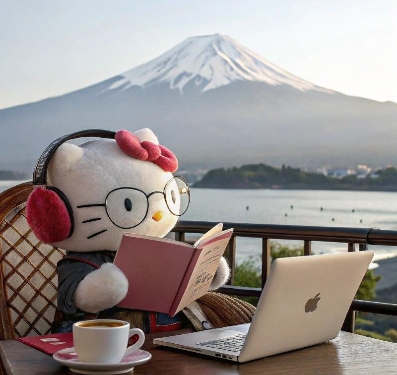 avatar mèo đeo kính cute 26