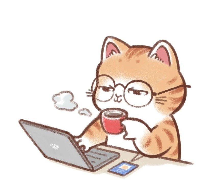 avatar mèo đeo kính cute 27