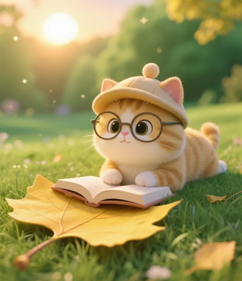 avatar mèo đeo kính cute 3