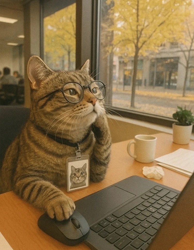 avatar mèo đeo kính cute 40