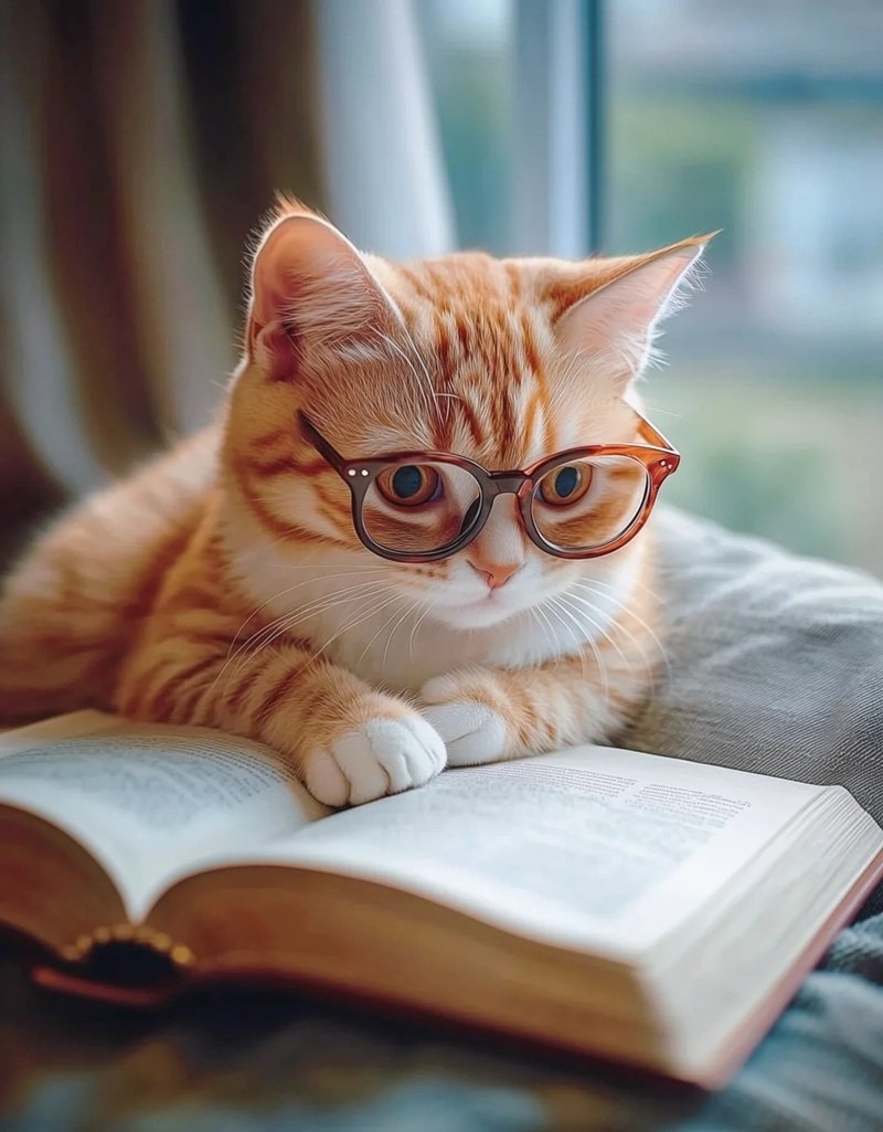 avatar mèo đeo kính cute 5