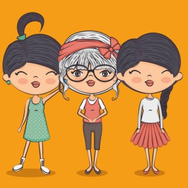 avatar nhóm 3 người cute 22