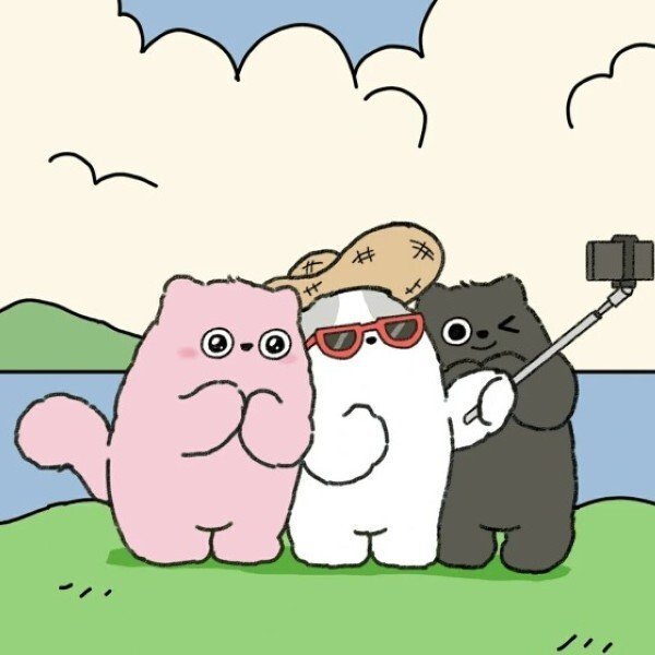 avatar nhóm 3 người cute 32