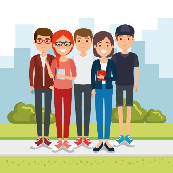 avatar nhóm 5 người cute 15