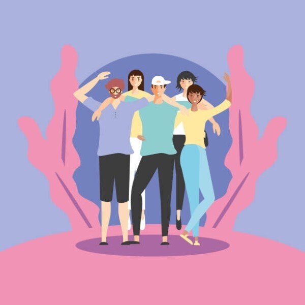 avatar nhóm 5 người cute 2