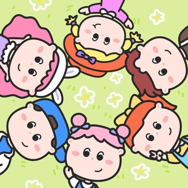 avatar nhóm 5 người cute 30