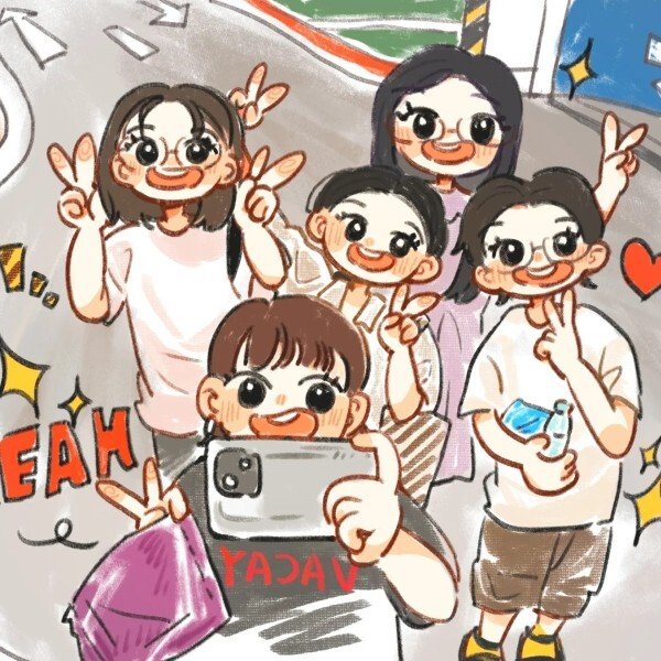 avatar nhóm 5 người cute 33