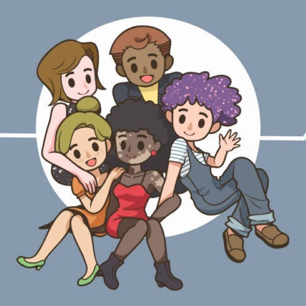 avatar nhóm 5 người cute 6