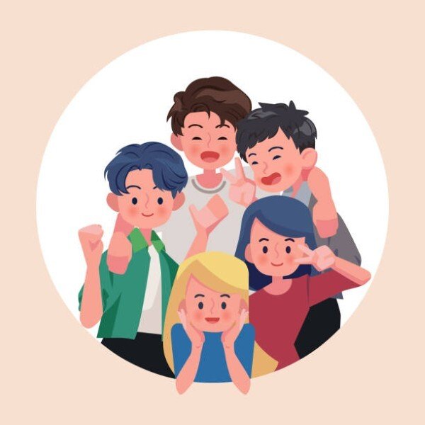 avatar nhóm 5 người cute 7