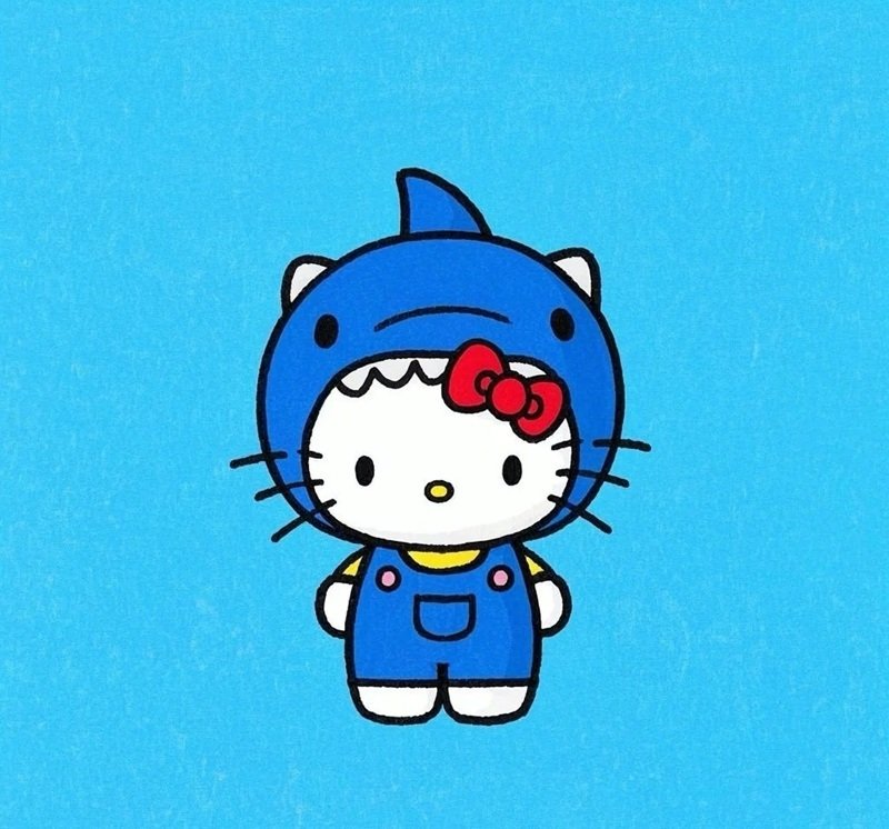 avt avatar màu xanh dương cute 14