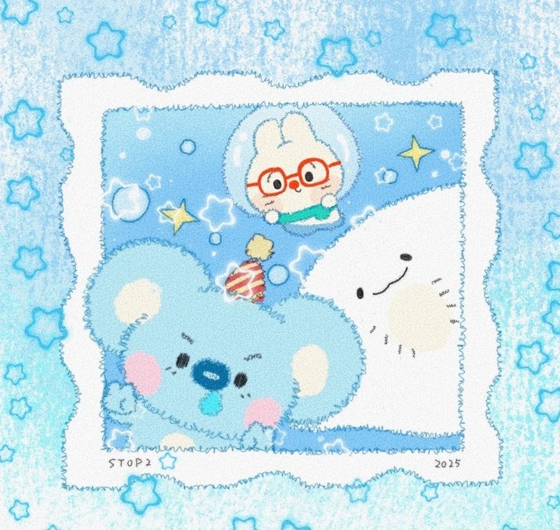 avt avatar màu xanh dương cute 23