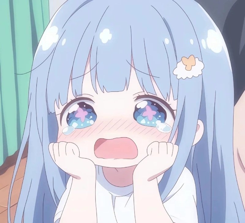 avt avatar màu xanh dương cute 34