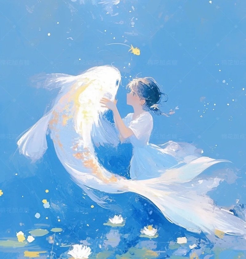 avt avatar màu xanh dương cute 40