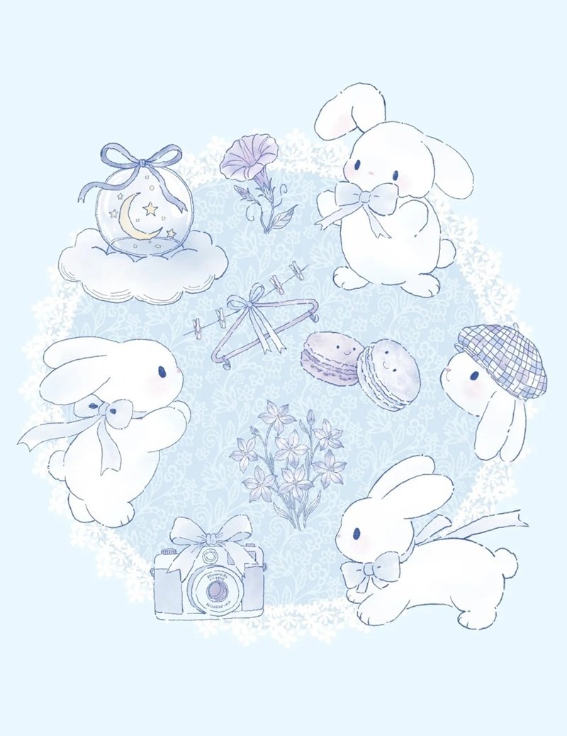 avt avatar màu xanh dương cute 45