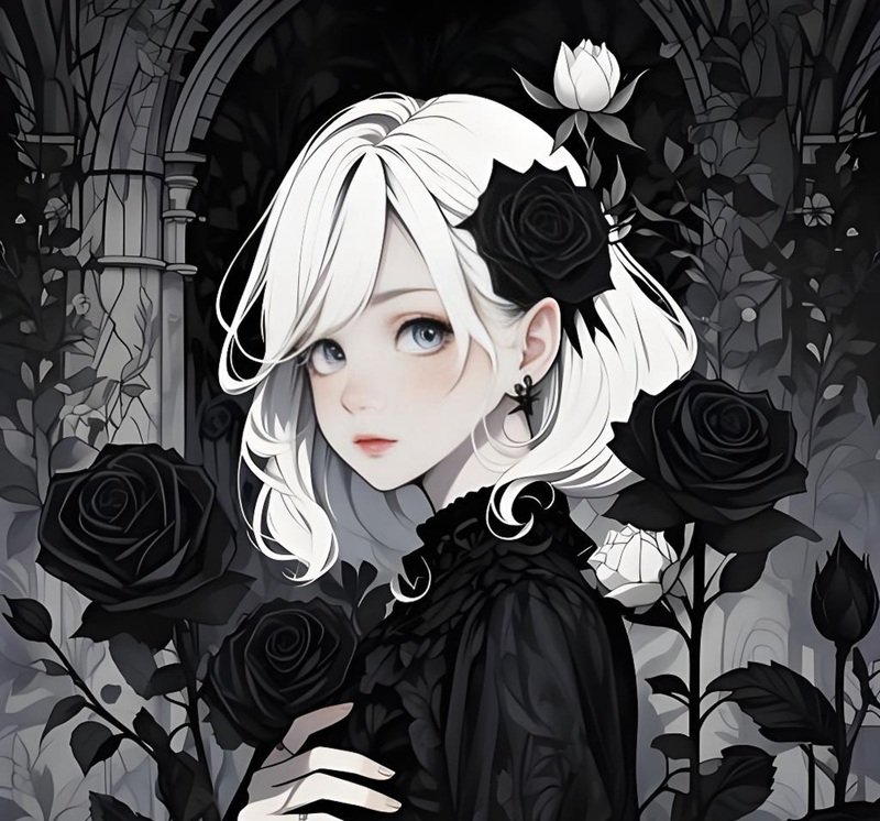 buồn avatar ảnh hoa hồng đen chất 6