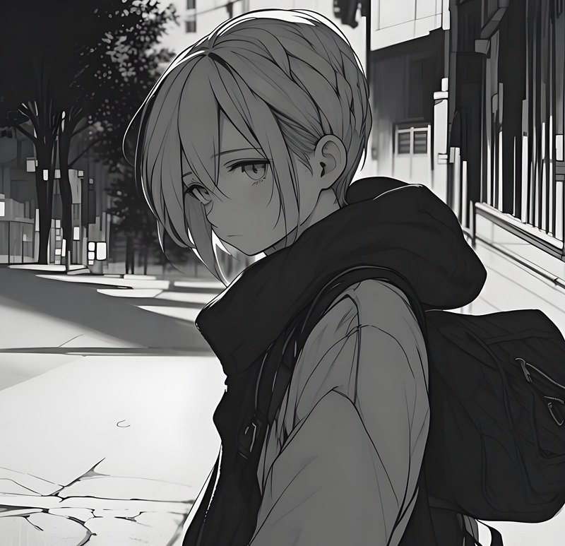 hình avatar đen trắng buồn 5