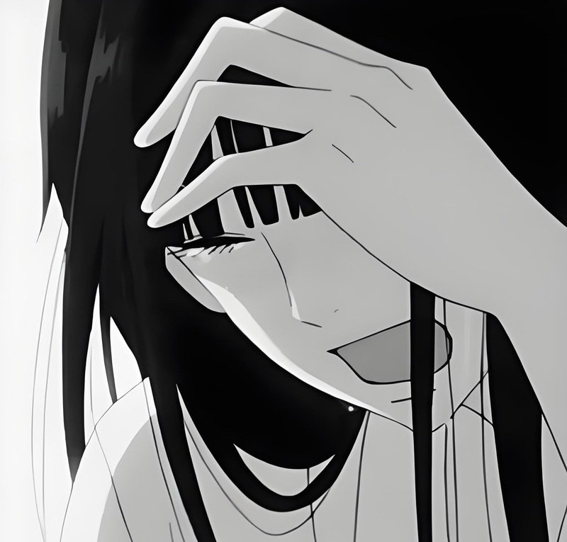 hình avatar đen trắng buồn 7