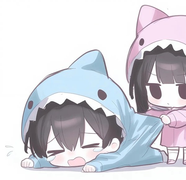 hình avatar đôi anime cute 1