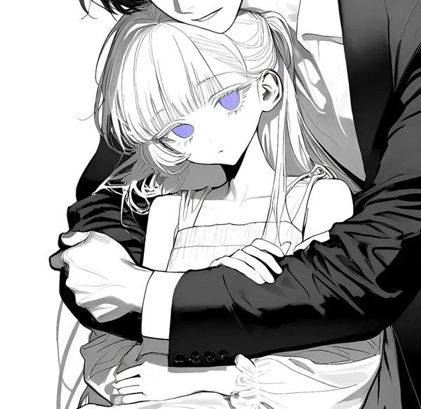 hình avatar đôi anime đen trắng 4