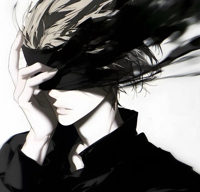 sad boy avatar anime đen trắng 18