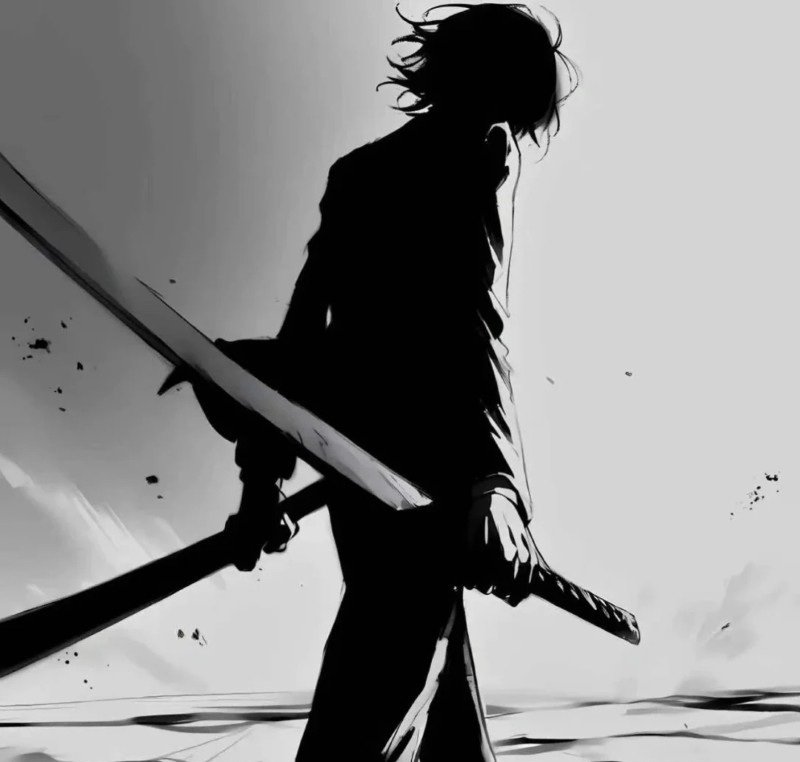 sad boy avatar anime đen trắng 32