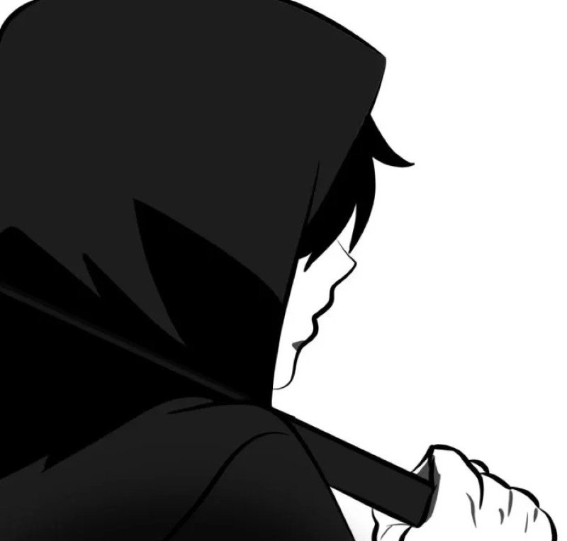 sad boy avatar anime đen trắng 5