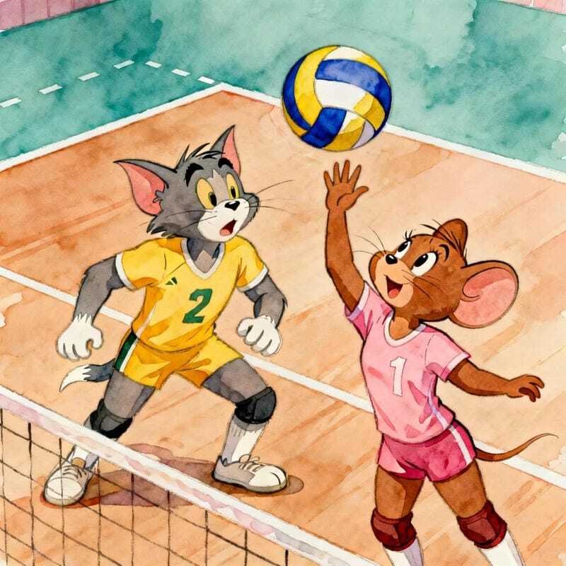 Avatar bóng chuyền đẹp mắt dành cho fan môn thể thao volleyball