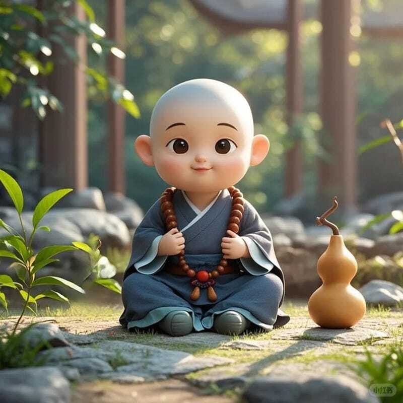 Ảnh avatar chú tiểu dễ thương với nụ cười hiền lành
