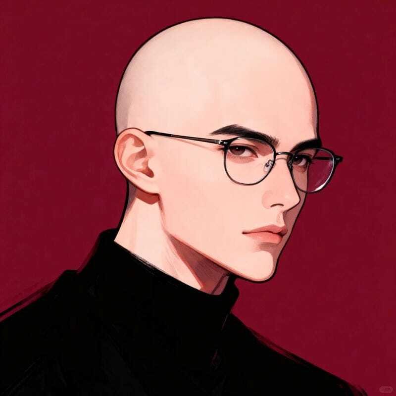 Hình ảnh avatar chú tiểu ngồi thiền đầy bình an nhẹ nhàng