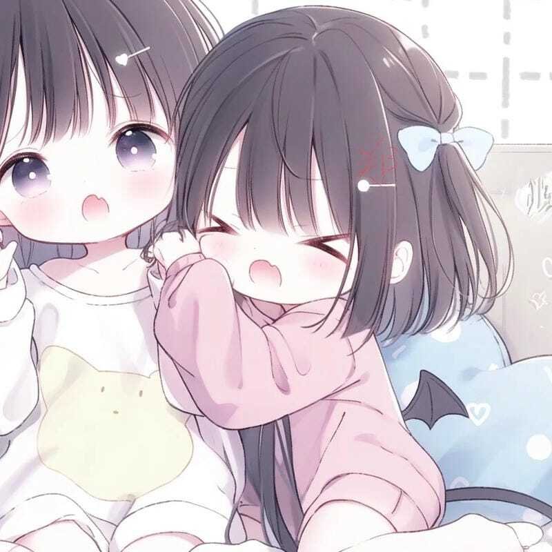 Hình ảnh avatar bạn thân đôi phong cách anime buồn nhẹ