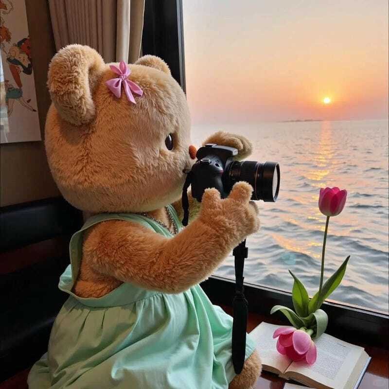 Ảnh avatar gấu bông cute dành cho Facebook và TikTok