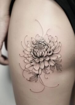 Xem nhanh 88+ hình xăm hoa cúc mang vẻ đẹp thanh tao