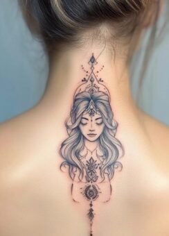 Tổng hợp 78+ hình xăm sau gáy phong cách tối giản