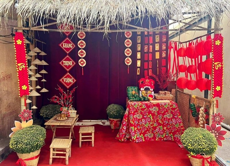 góc trang trí tết cổ truyền