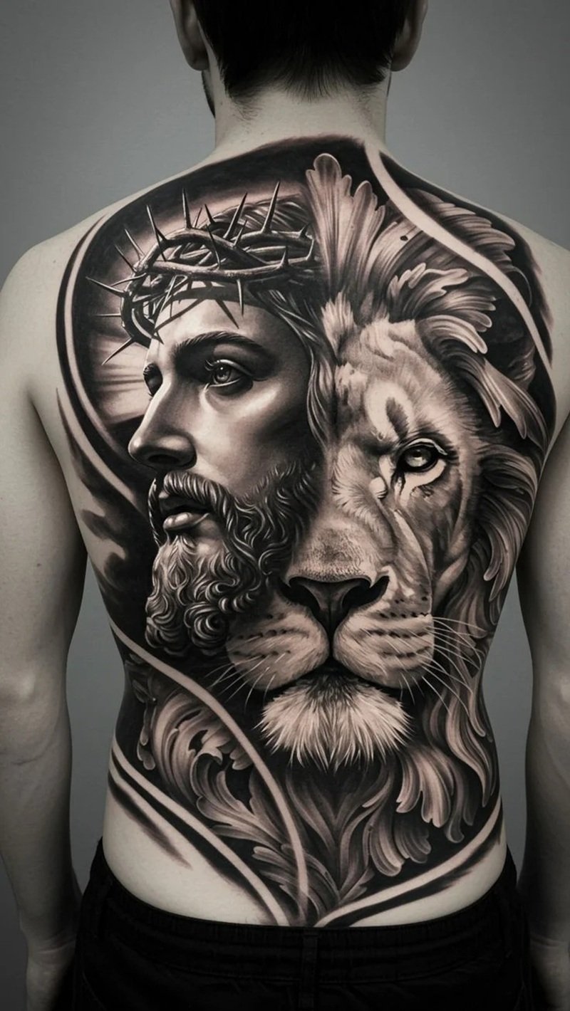 hình xăm châu âu full lưng