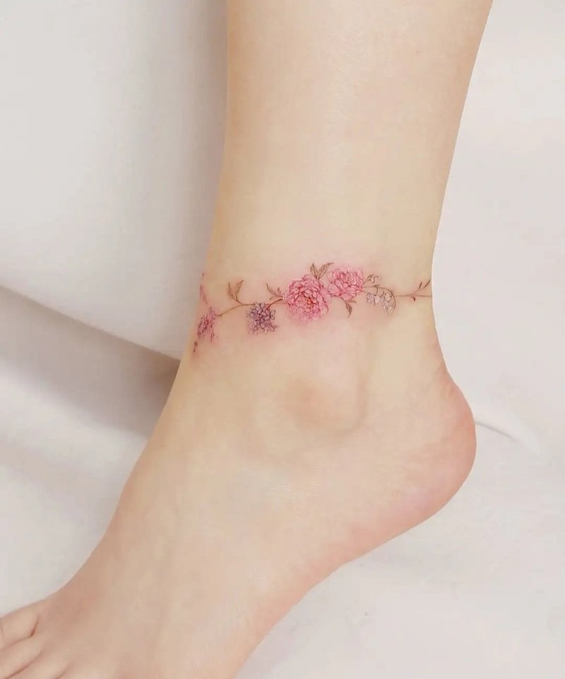 hình xăm cổ chân 17